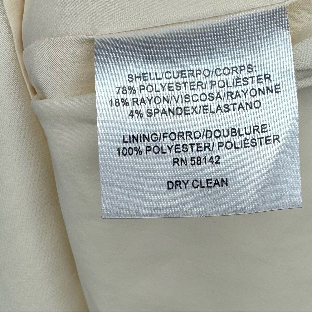 GAL MEETS GLAM Cecilia Cream Crepe Dress | Size: 4 - Picture 11 of 12